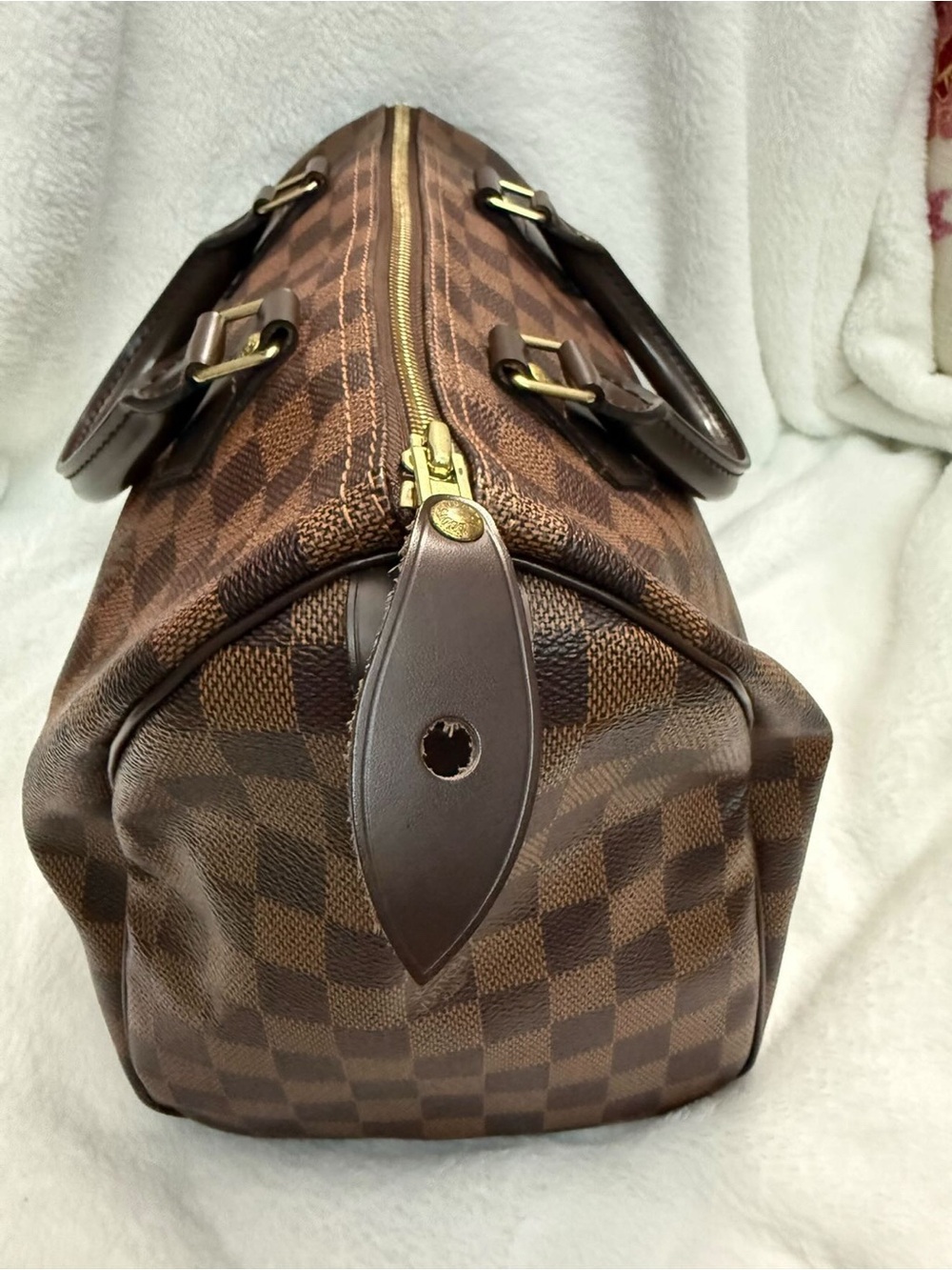 Louis Vuitton Brown Checkered Top-Handle Satchel - Picture 3 of 7